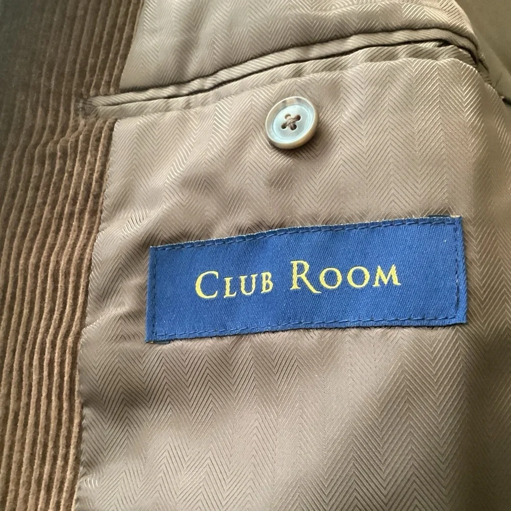 Club Room Men's Tan Corduroy Blazer